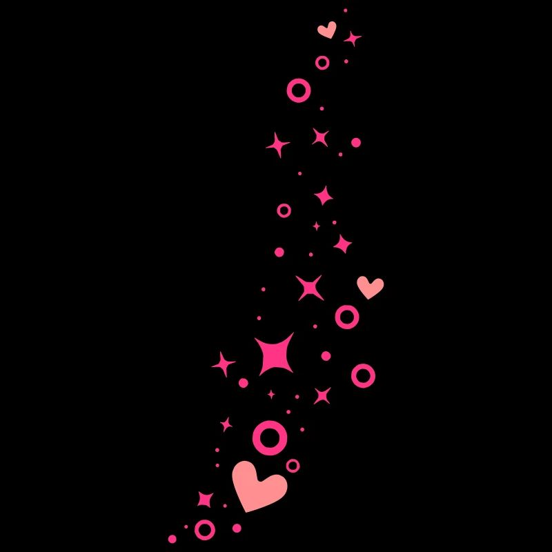 Paillettes avec des cœurs