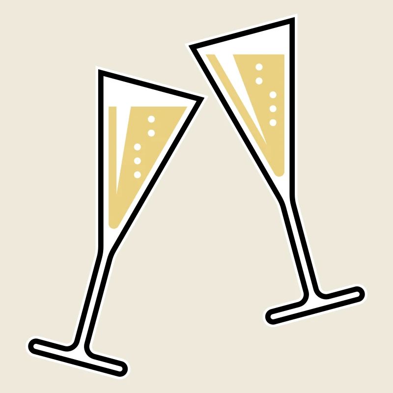 2 Glasses Of Sparkling Wine (Funnel / Closed / 3C)
