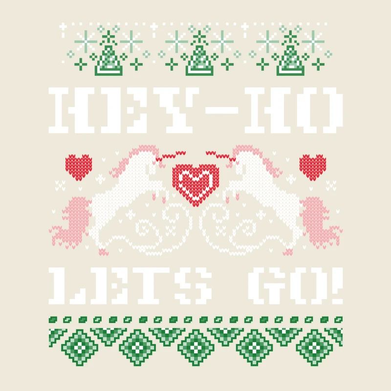 ugly christmas sweater mit einhorn