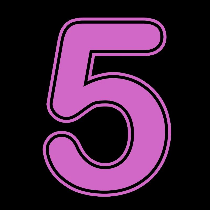 Number - Back Number - 5 Five - Years - Gift