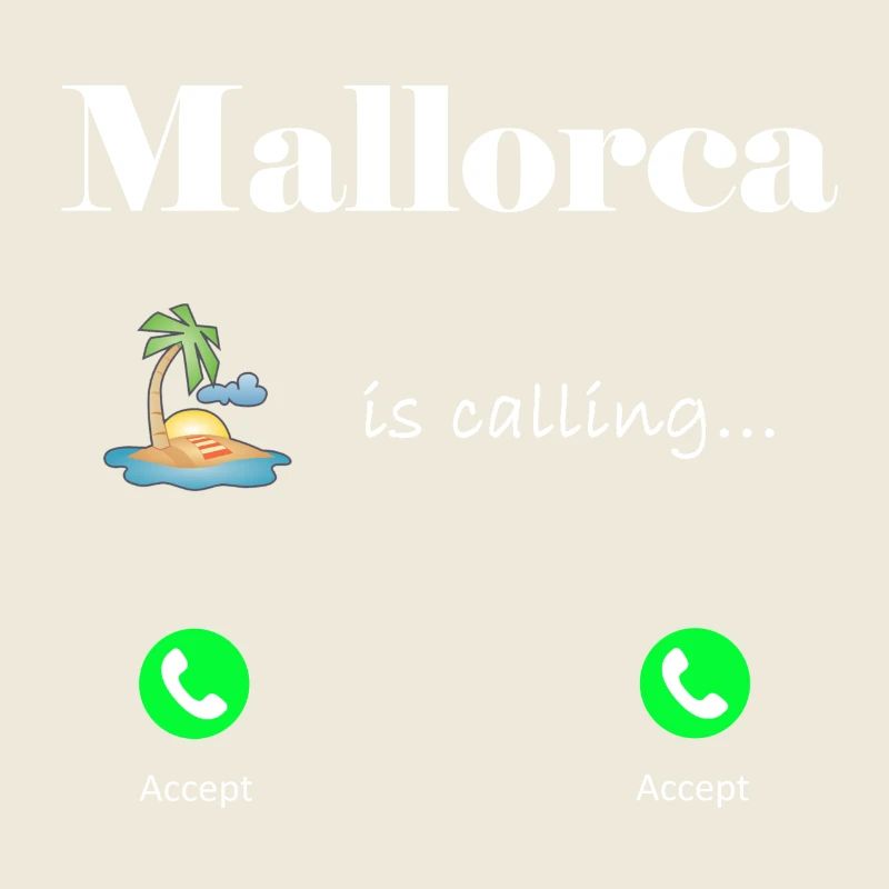 Mallorca is calling, Lustiges Geschenkidee Palme
