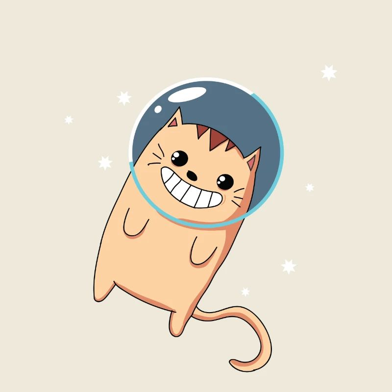Chat - Espace extra-atmosphérique - Chaton - Espace extra-atmosphérique