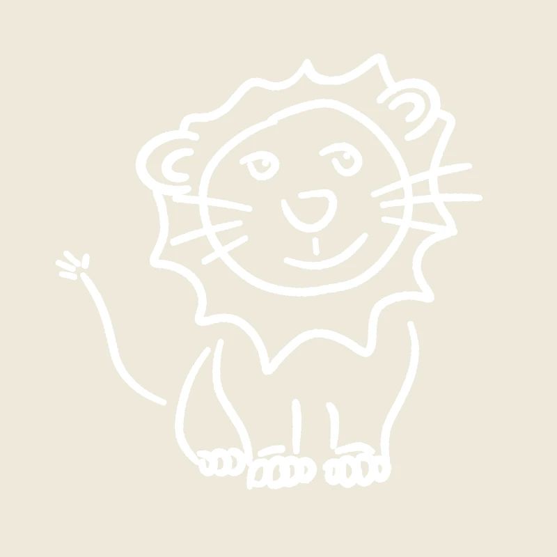 Sonnenlöwe Doodle Stil
