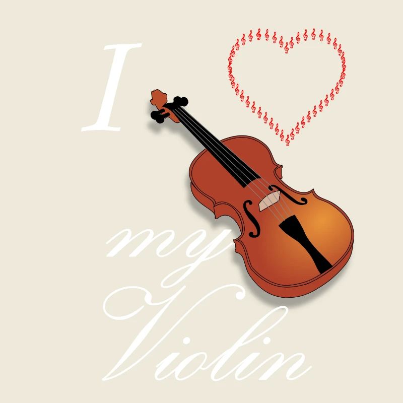 J'aime ma chemise d'instrument de violon de violon d'instrument