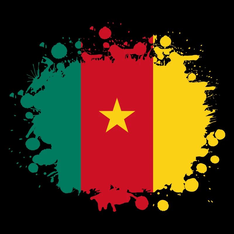 Kamerun Klecks / Geschenk Flagge Camerun