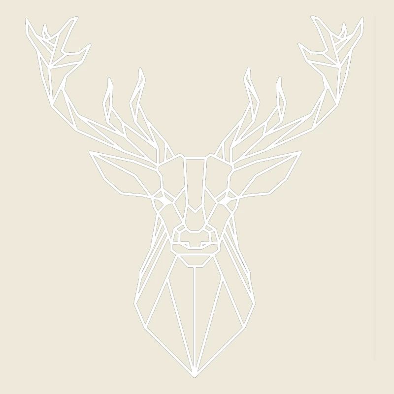 Geometric Deer Head
