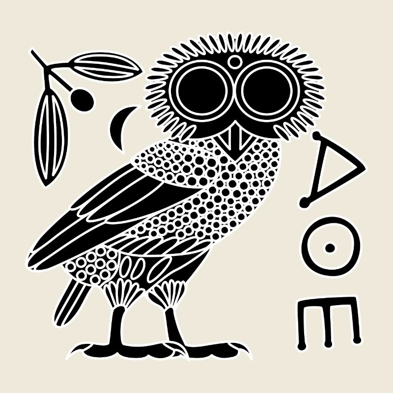 Chouette d'Athéna [Noir + Tout]