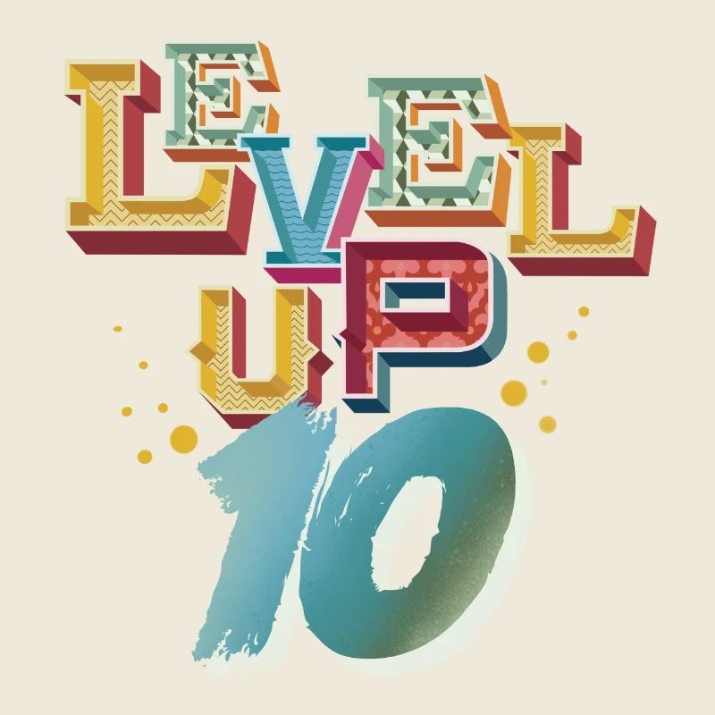 Level Up 10 ans anniversaire Gamer Gaming