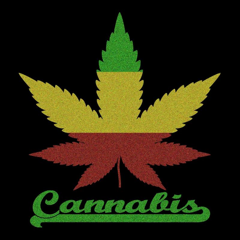 Feuille de Cannabis / Or Rouge Vert