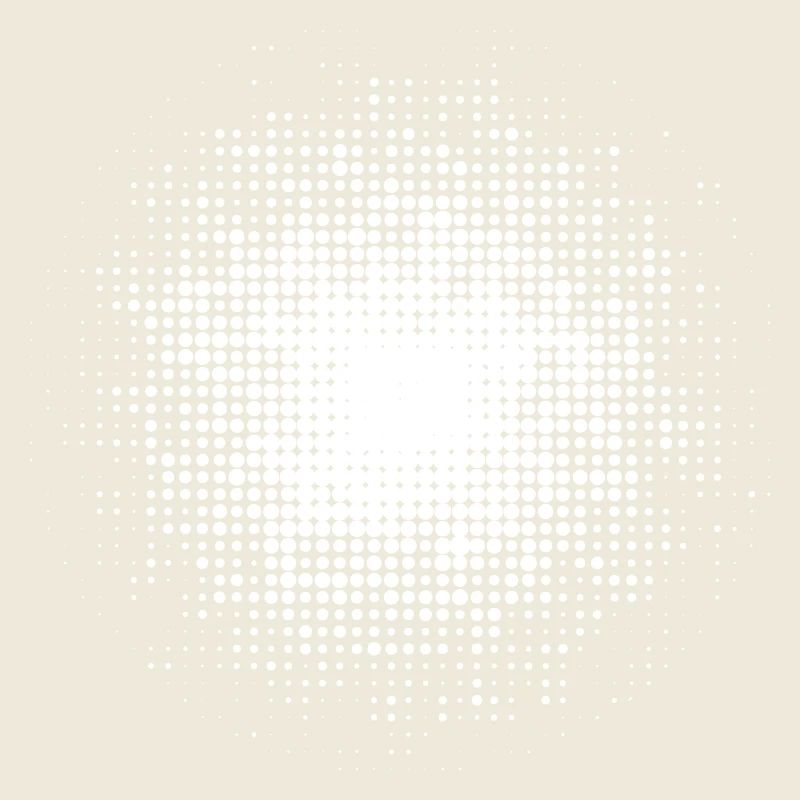 gepunkteter runder Hintergrund weiss