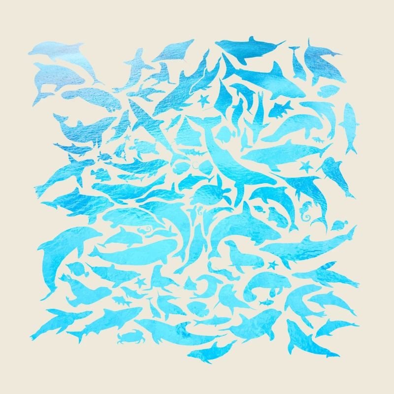 Conception d'habitants de la mer avec poisson / idée cadeau