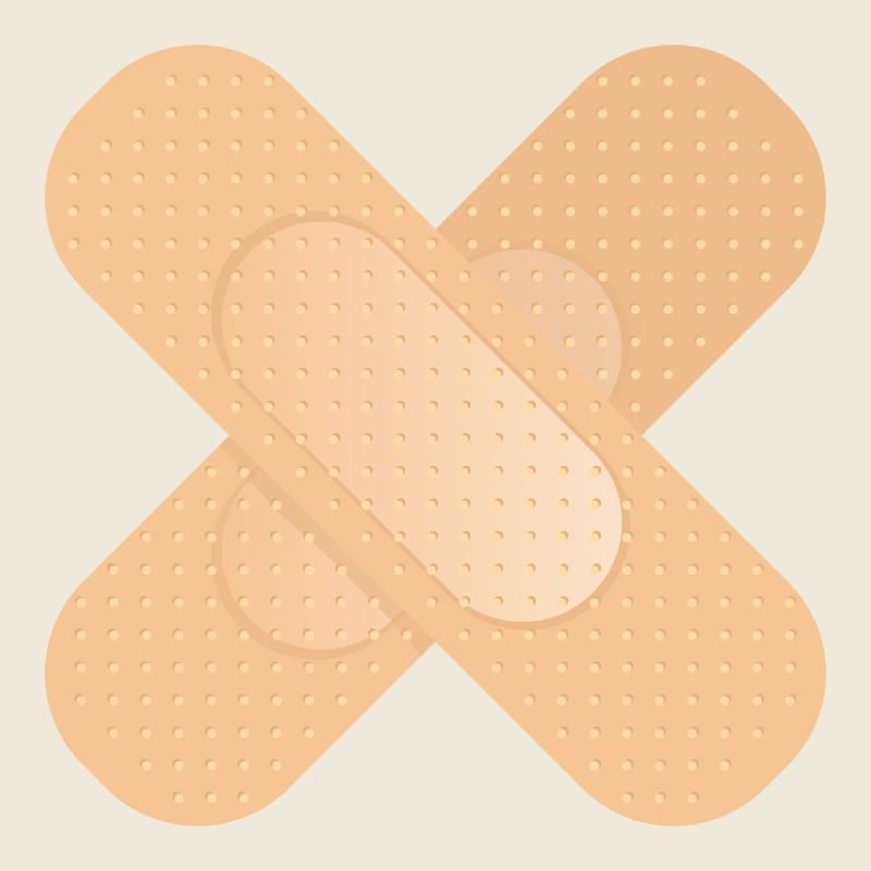 crossed sticking plaster as a design element