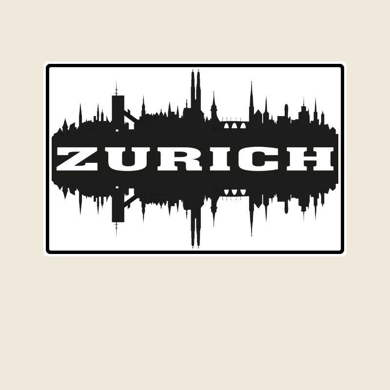 Zurich Suisse Voyage Souvenir Skyline Silhoue