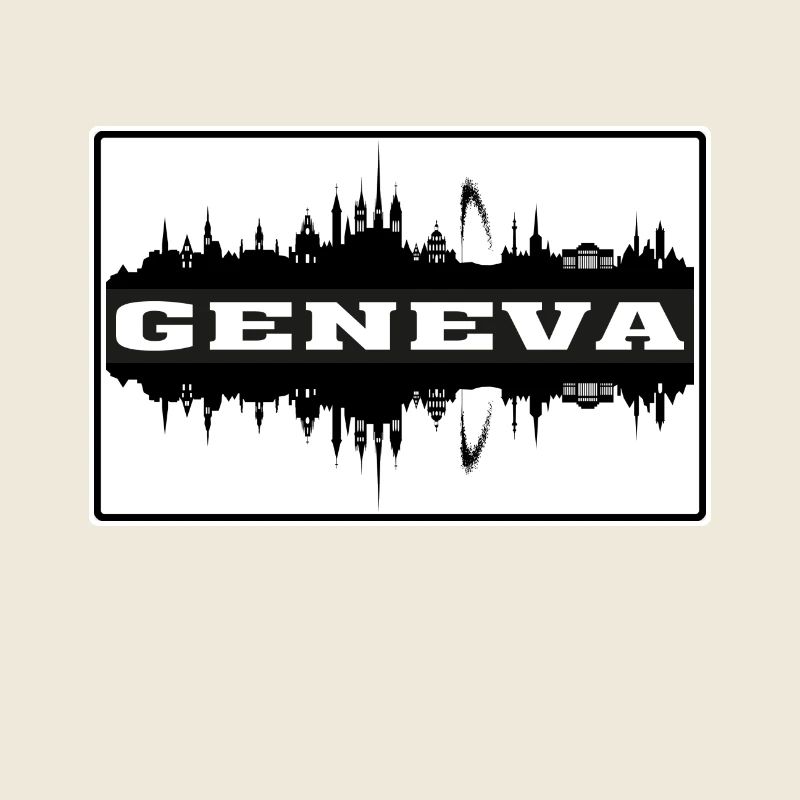 Genève Suisse Voyage Souvenir Skyline Silhoue