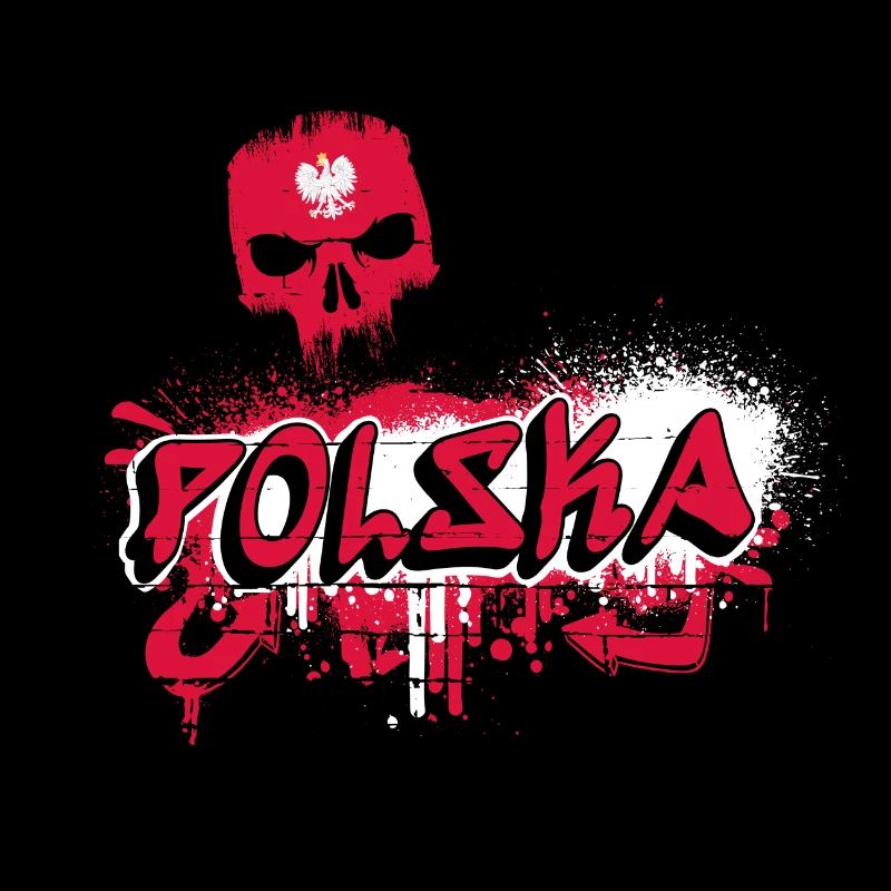 Polen Graffiti Totenkopf Design