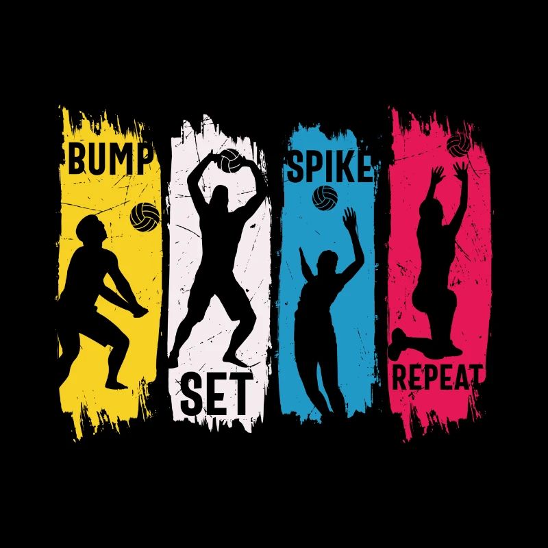 Volleyball Bump Set Spike Répéter