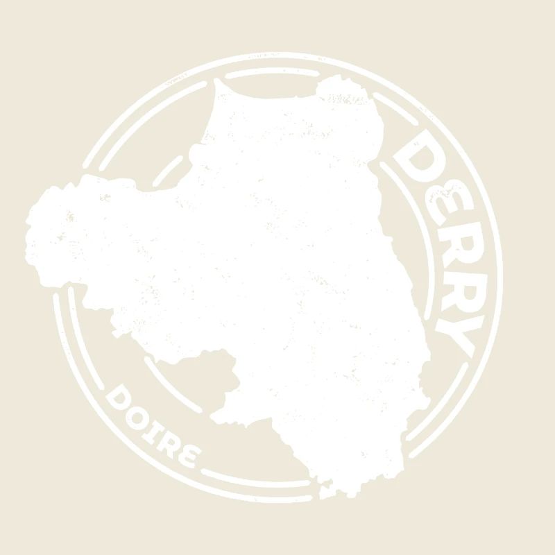 Derry Ireland Map | County Outline Stamp