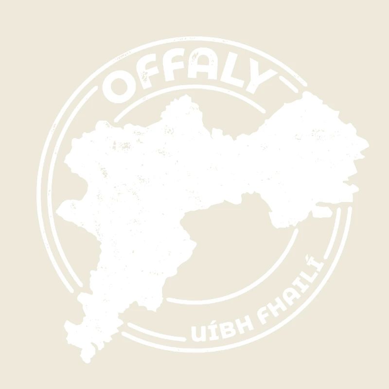 Offaly Irlande Comté | Timbre de contour de carte