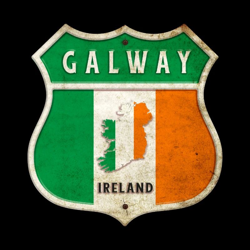 Galway Irlande Armoiries Drapeaux Design