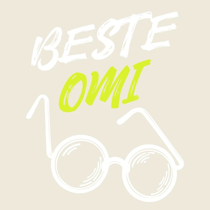 Beste Omi Oma Seniorin Brille Großmutter Statement