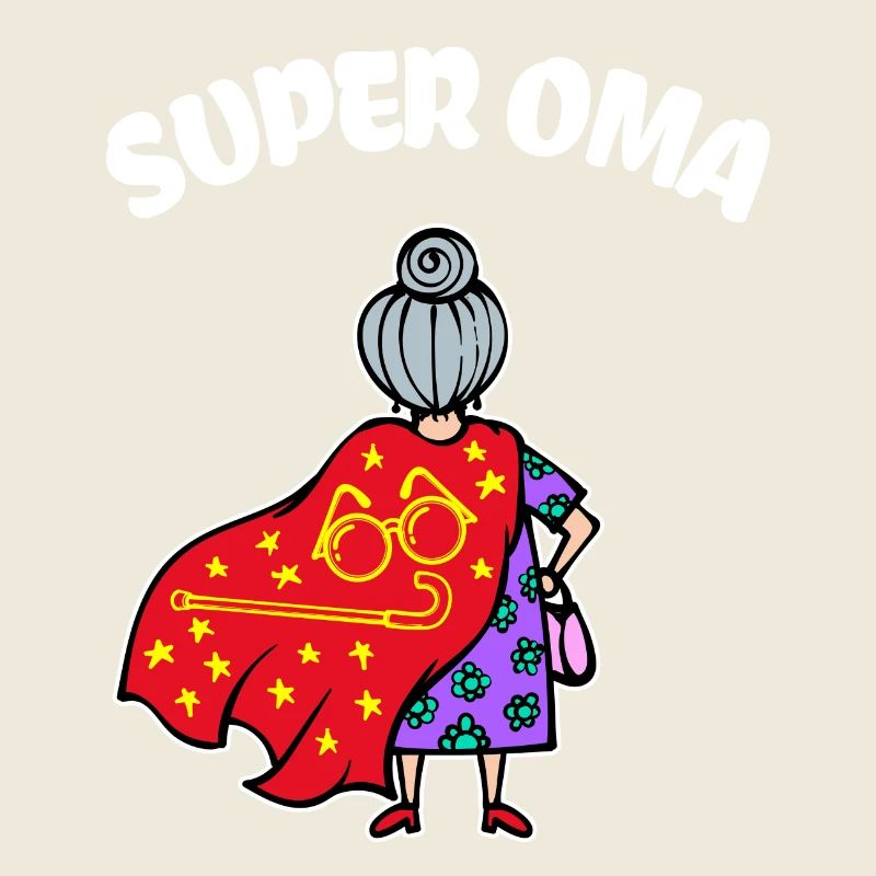 Superoma Sprucht Brille Sehschwäche Großmutter Oma