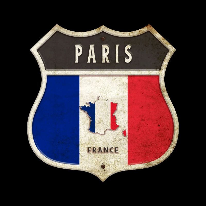 Paris Frankreich Wappen Flaggen Design