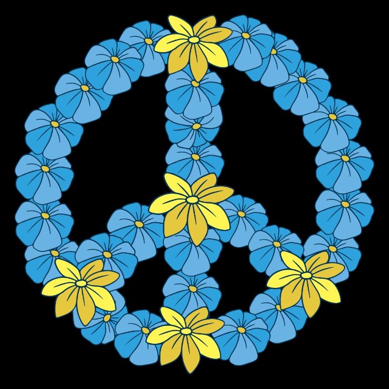 Zeichen des Frieden Friedensdesign flower hippie