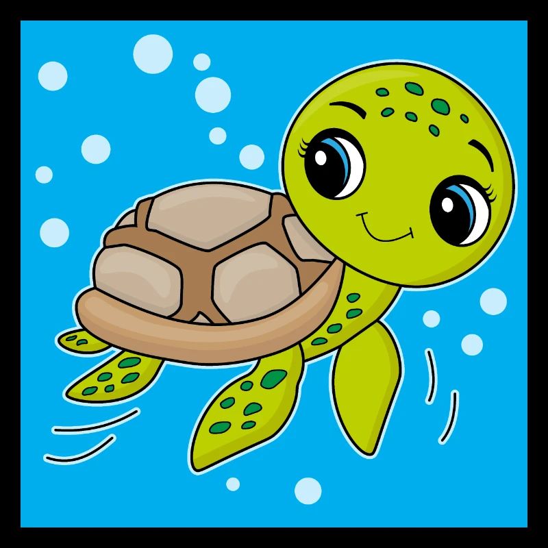 Turtle, cute animal, ocean