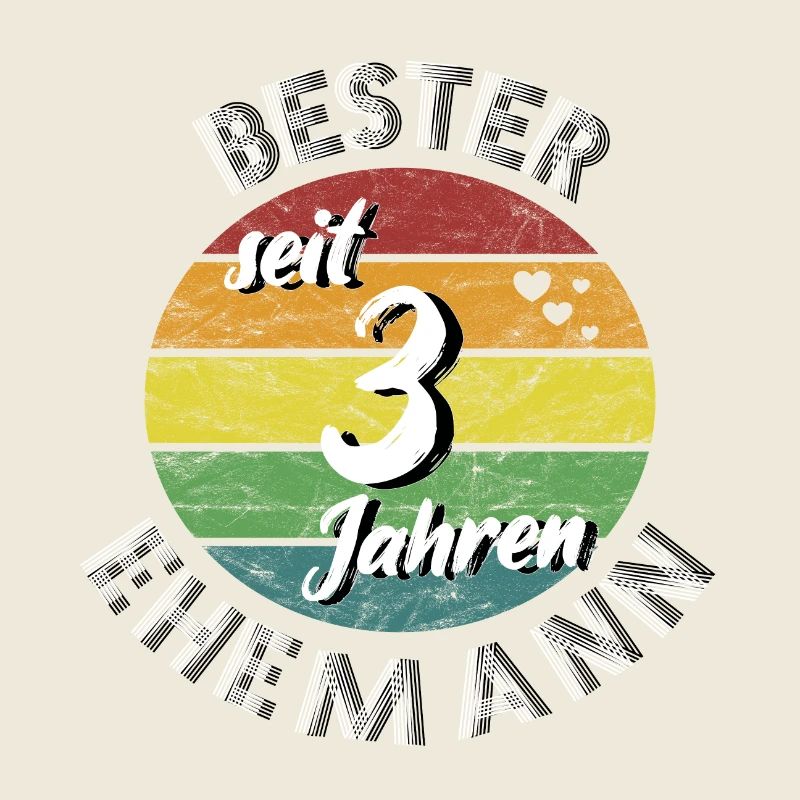 bester Ehemann seit 3 Jahren 3. Hochzeitstag retro