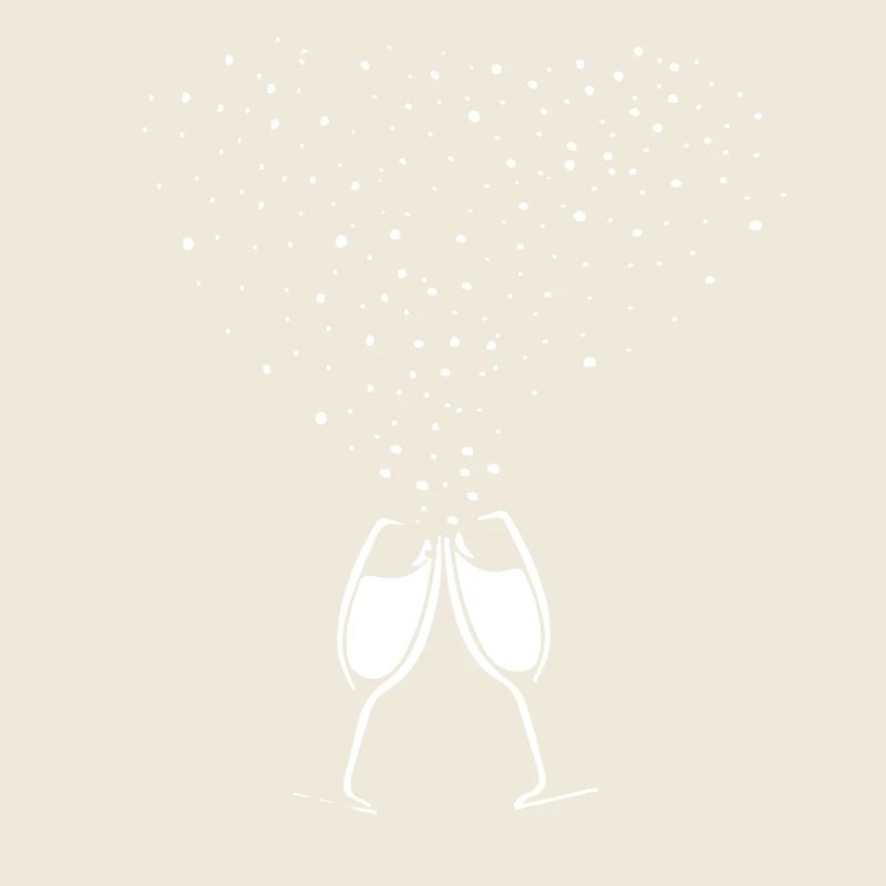 Prosecco pétillant - Vin mousseux - Motif pour trinquer