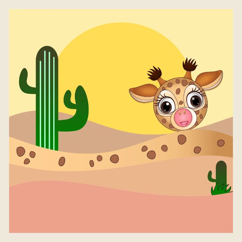 ILLUSTRATION D’ANIMAUX GIRAFES - DÉSERT