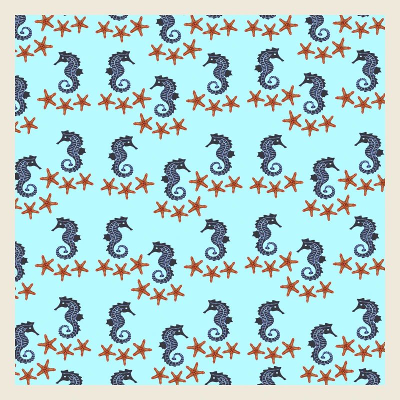 sommerkleidung tiermuster, Seepferdchenmuster