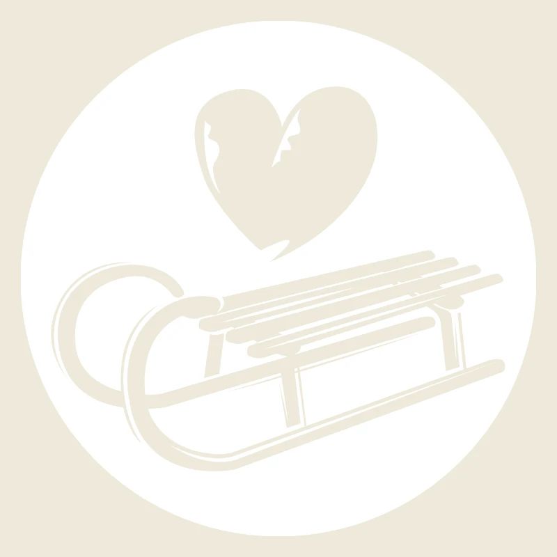 Sleigh Riding Love Symbol Heart Icon Graphique