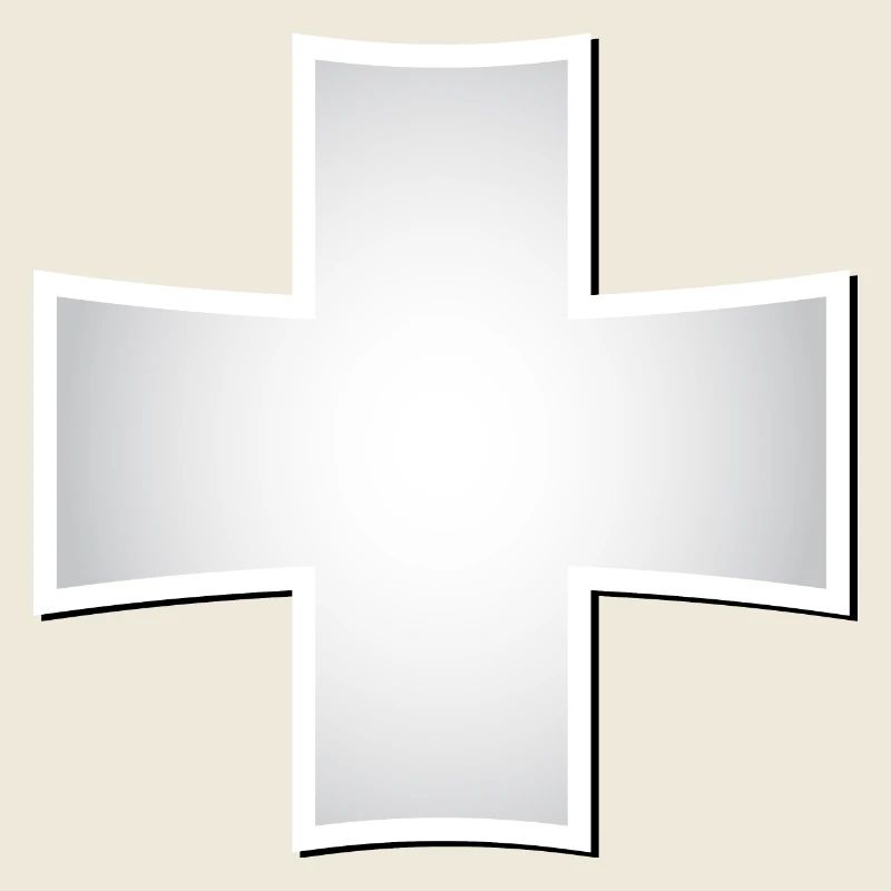 silver cross | Silver Cross with Shadow