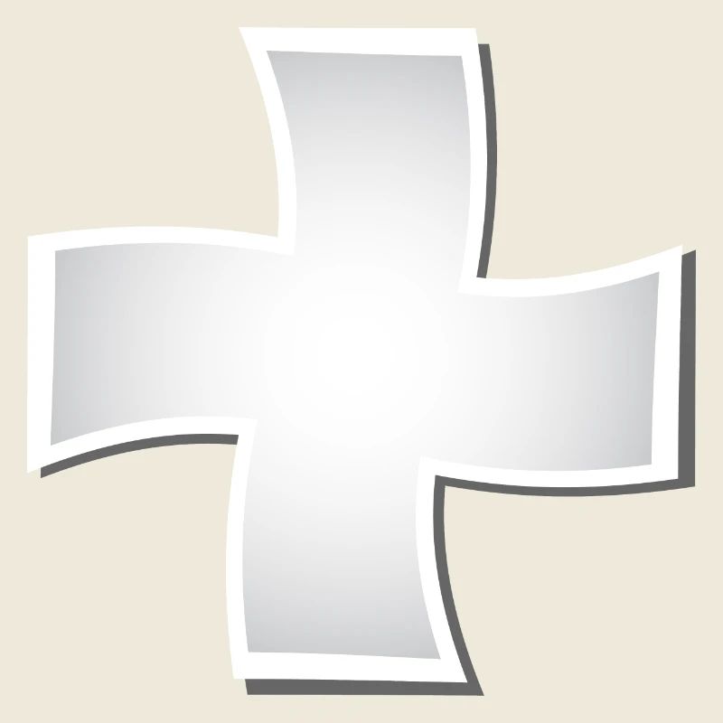 Croix tourbillonnante en argent