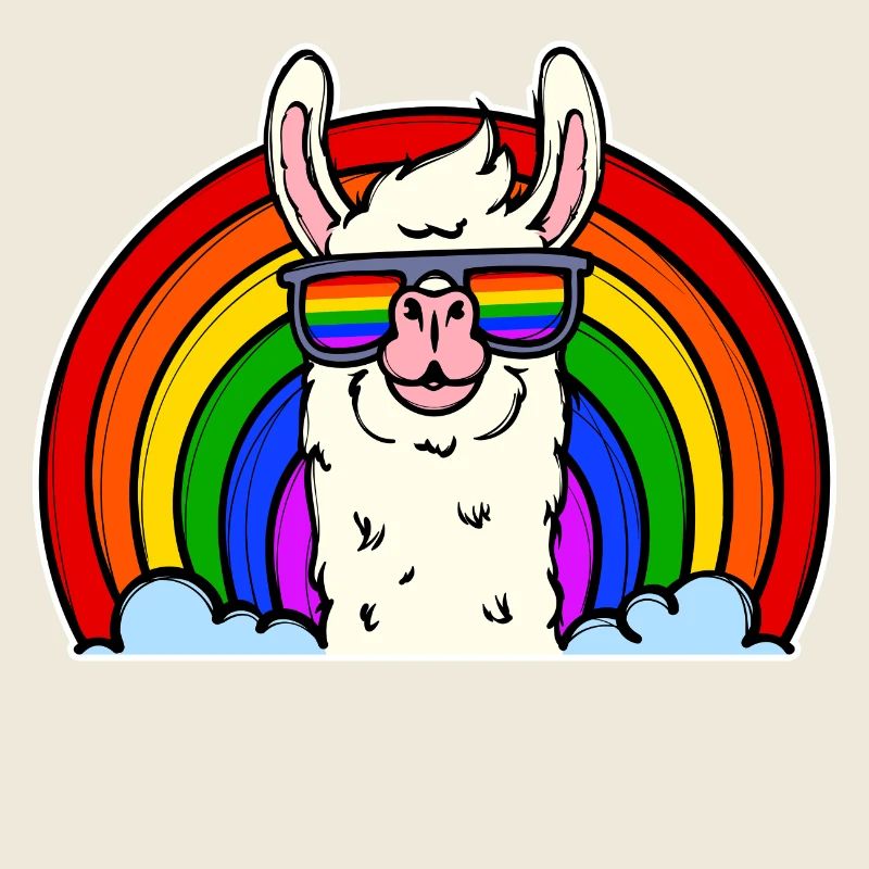 Bisexual Relationship Cool Lama Lgbt Rainbow