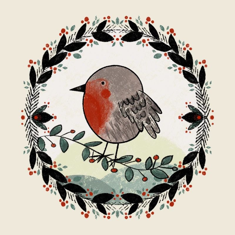 Rotkehlchen Illustration