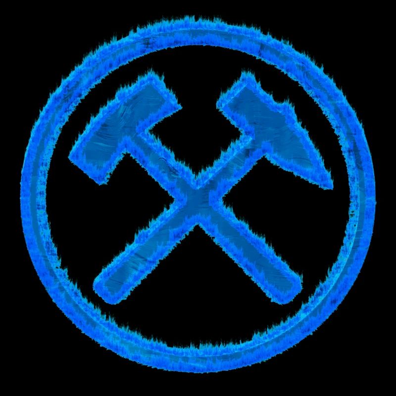 Hammer and mallet mining Schalke coal gift