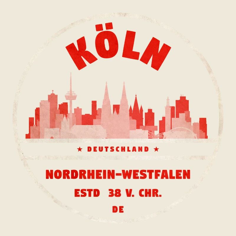 Timbre rétro Cologne Skyline