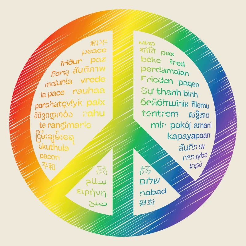 Leuchtendes Friedenszeichen