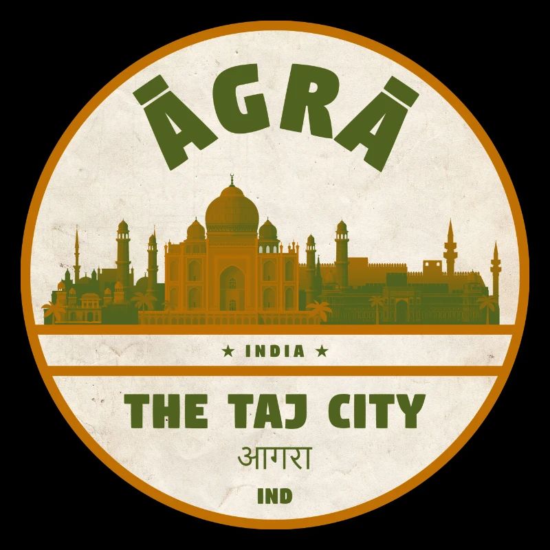 Silhouette de la ville d’Agra Taj