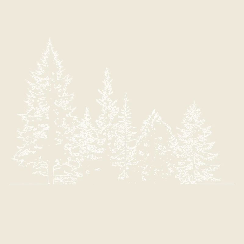 Winterwald Silhouette Druck