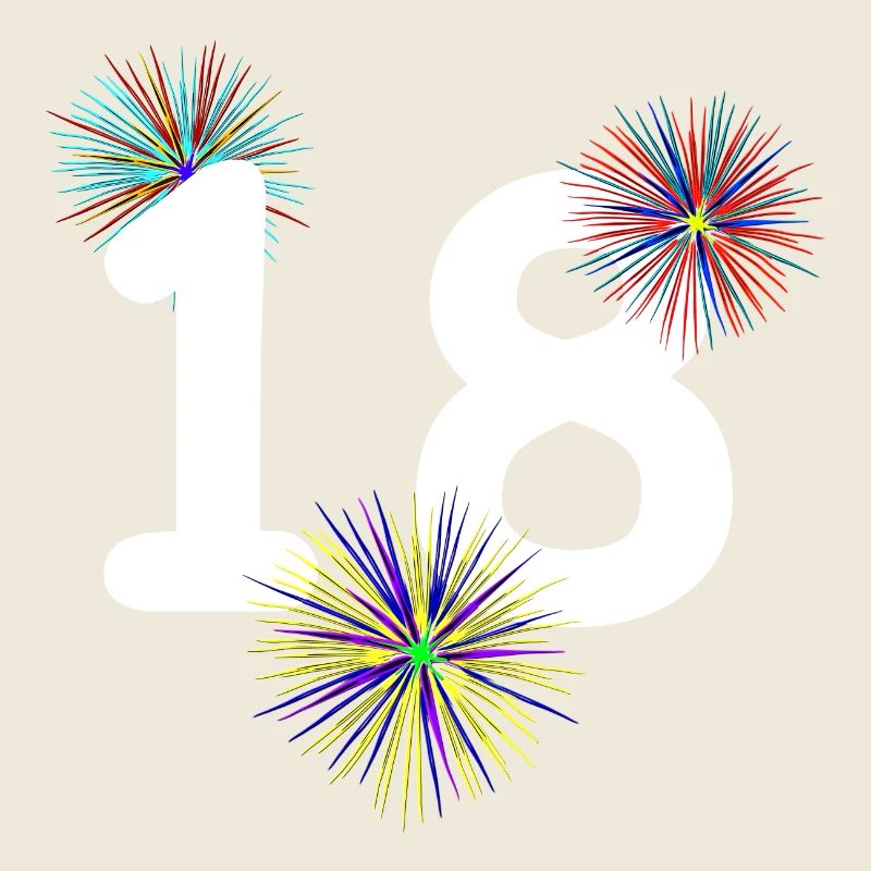 unisex, 18 feuerwerk bunt