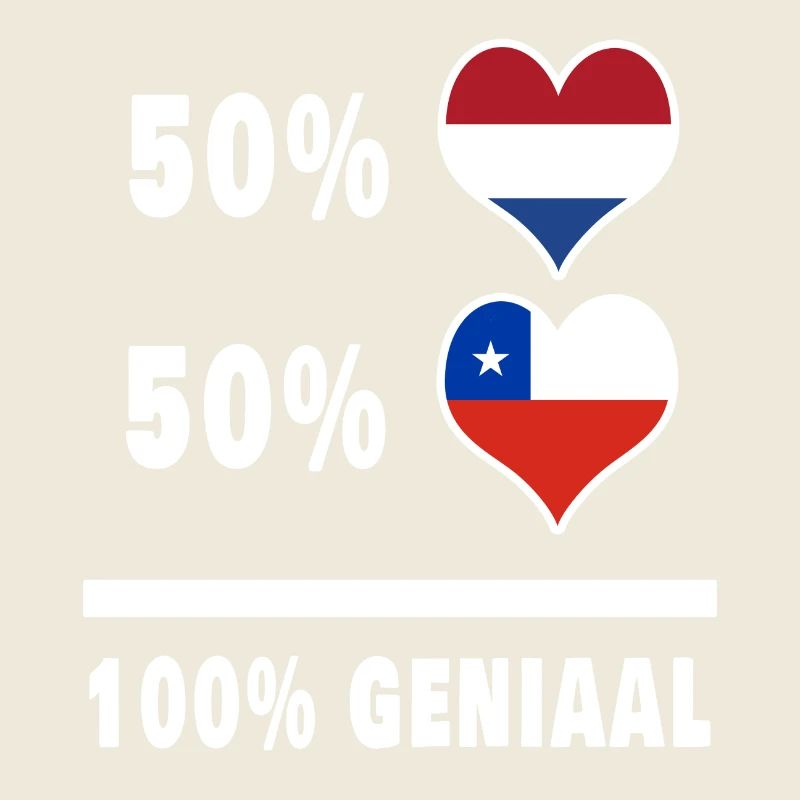 Chile und Niederlande 100% Genius Flagge