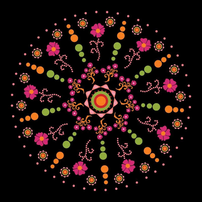 Mandala printemps coloré