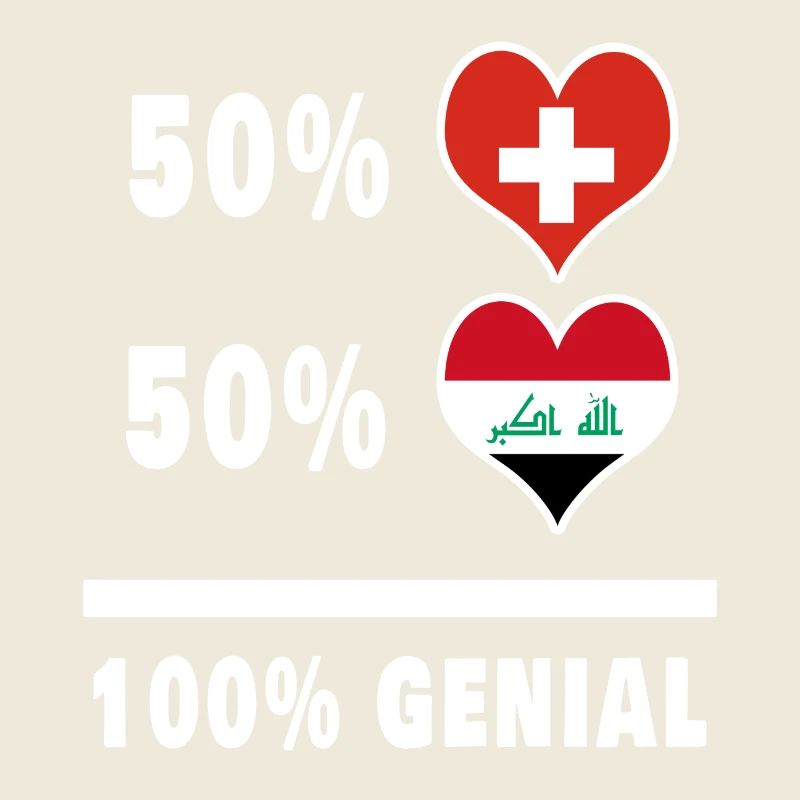 Irak et Suisse 100% Awesome Flag