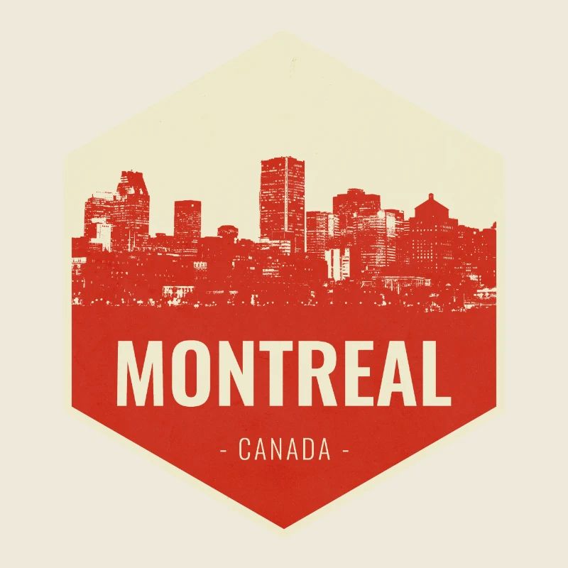 Écusson rétro Montréal Skyline