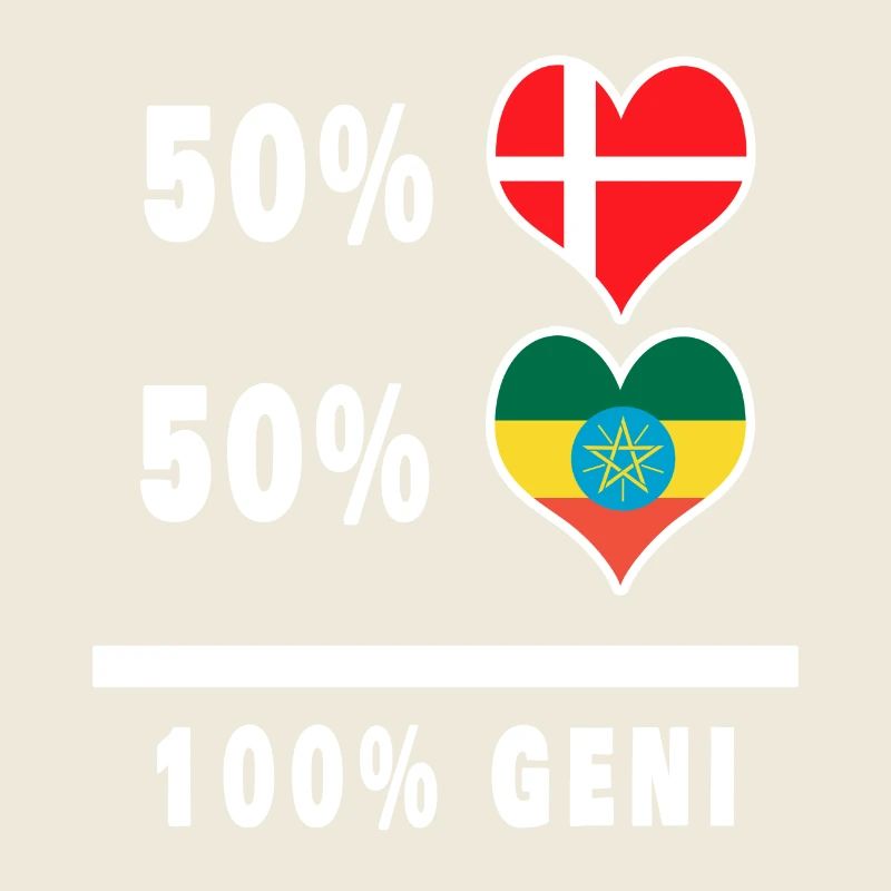 Ethiopie et Danemark 100% drapeau de génie