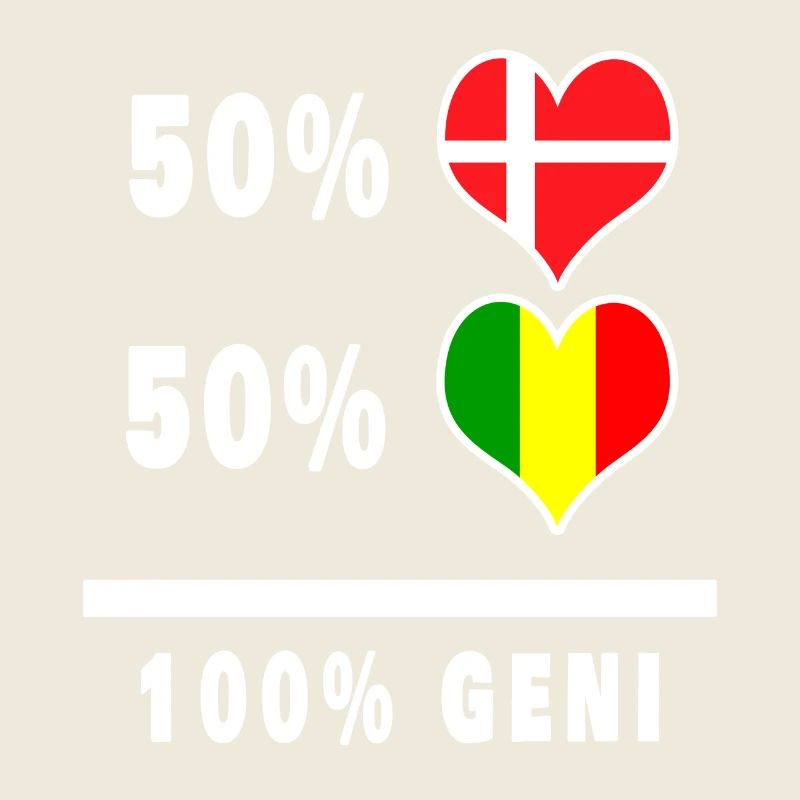 Mali et Danemark 100% drapeau de génie