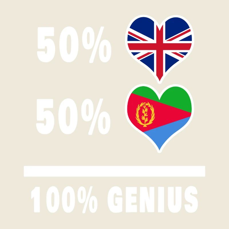 Eritrea and Great Britain 100% Genius Flag